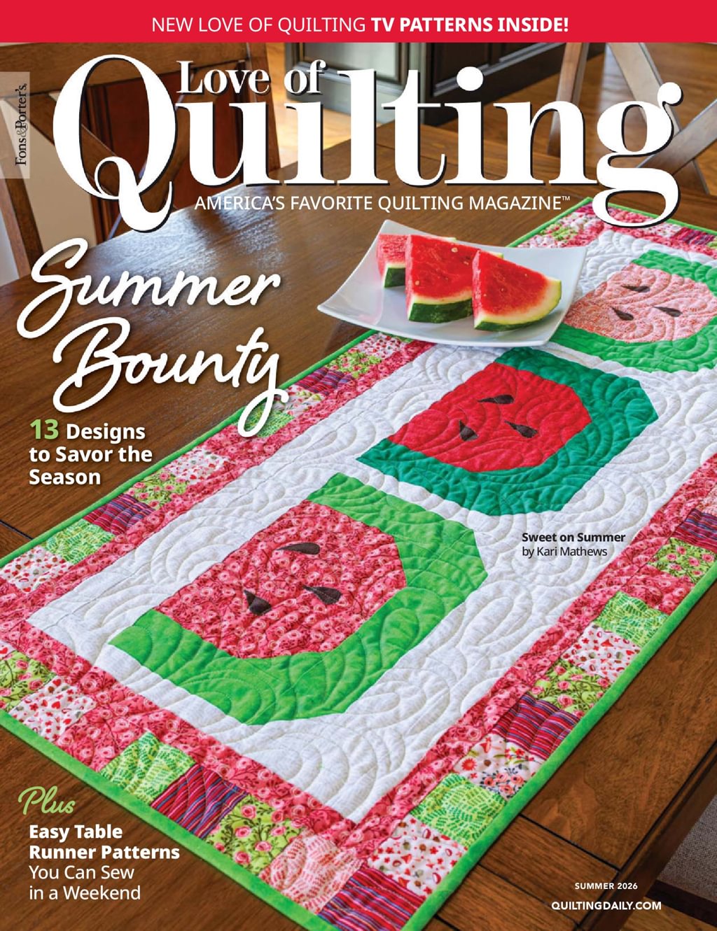 Fons & Porter's Love of Quilting June 01, 2026 Issue Cover