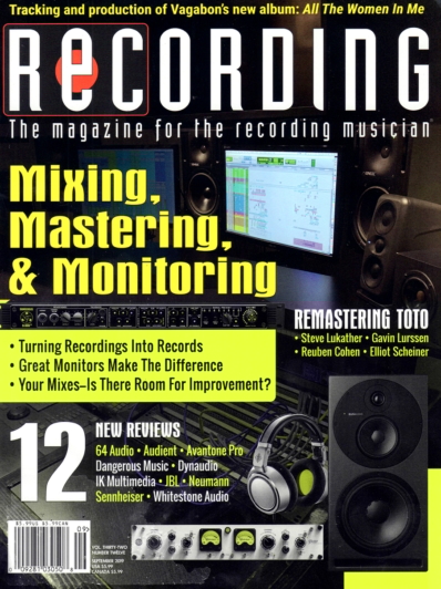 Recording Magazine September 01, 2019 Issue Cover
