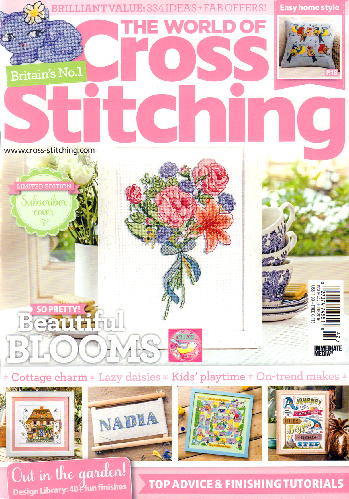 The-World-of-Cross-Stitching June 01, 2016 Issue Cover