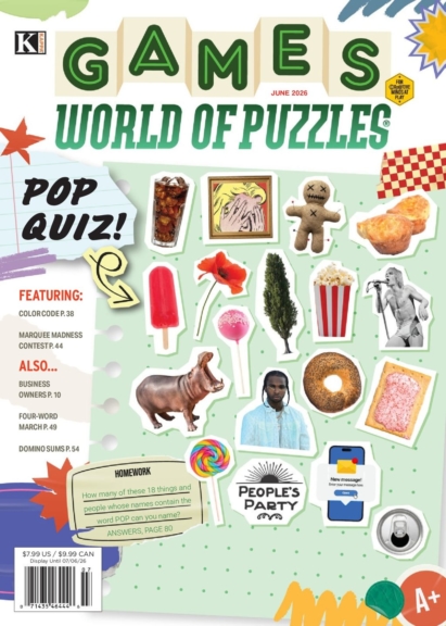 Games World of Puzzles June 01, 2026 Issue Cover