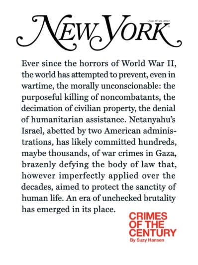 New York Magazine June 16, 2025 Issue Cover