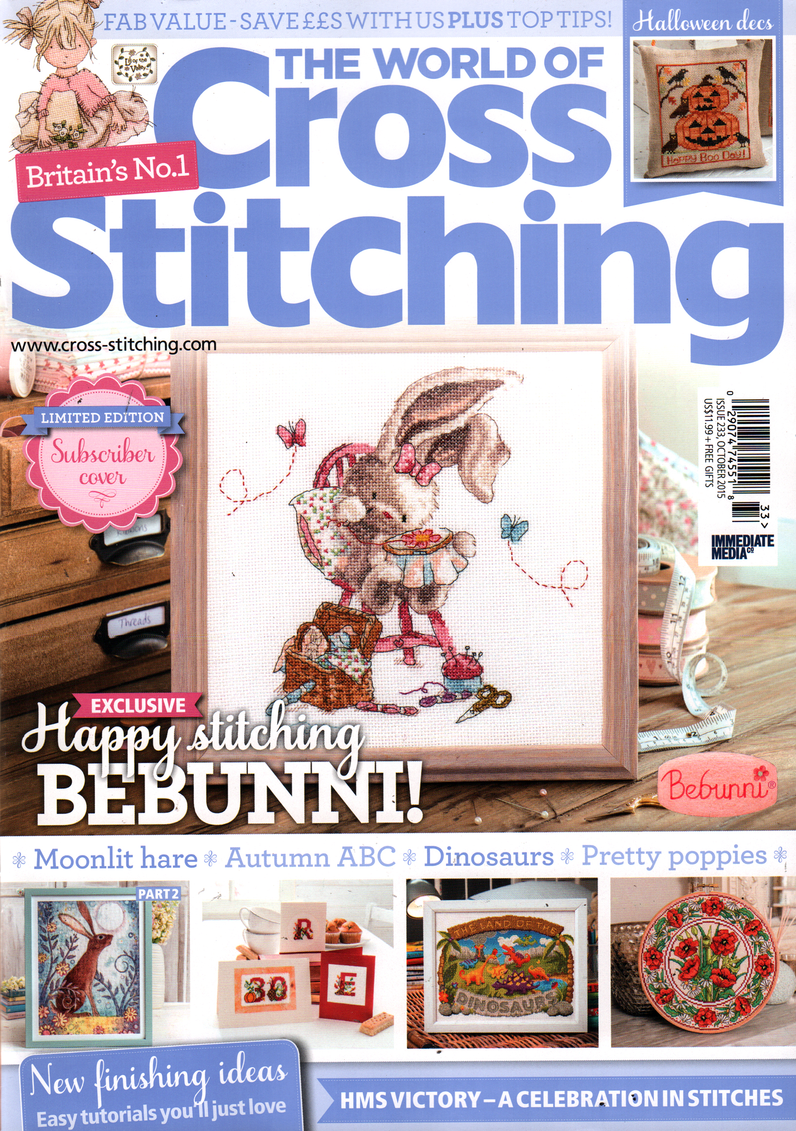 The-World-of-Cross-Stitching October 01, 2015 Issue Cover