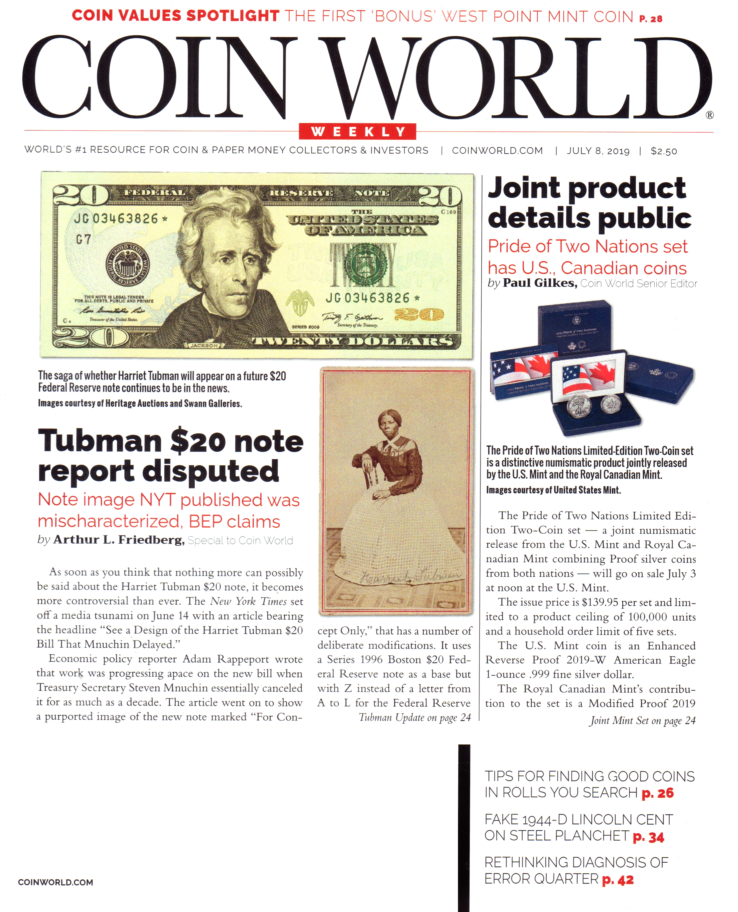 Coin-World-Weekly July 08, 2019 Issue Cover