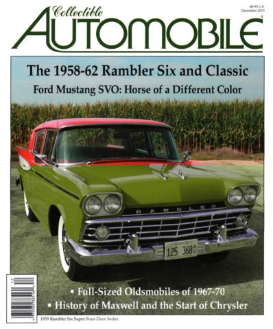 Collectible Automobile December 01, 2015 Issue Cover