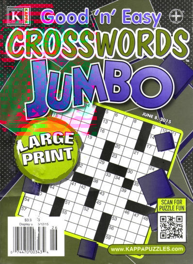 Good N Easy Crosswords Jumbo June 08, 2015 Issue Cover