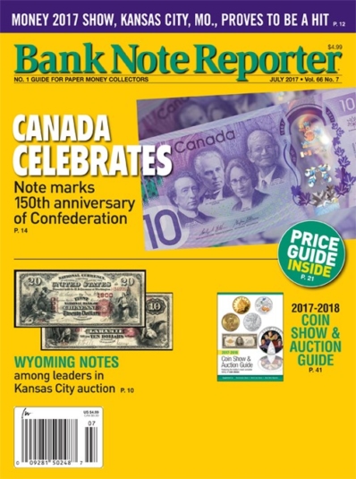 Bank Note Reporter July 01, 2017 Issue Cover