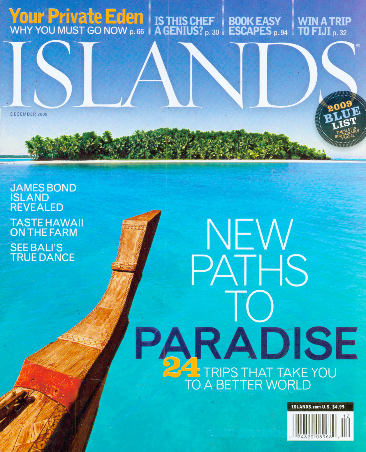 Islands December 01, 2008 Issue Cover