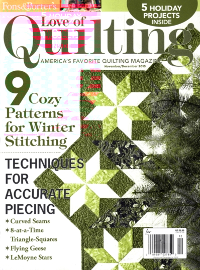 Fons & Porter's Love of Quilting November 01, 2015 Issue Cover