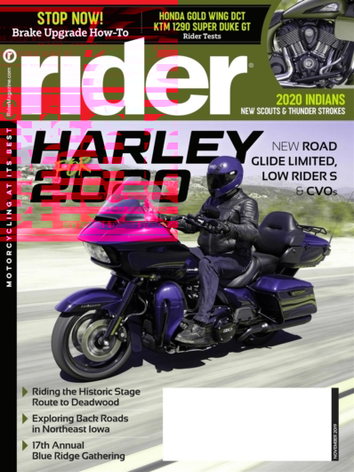 Rider November 01, 2019 Issue Cover