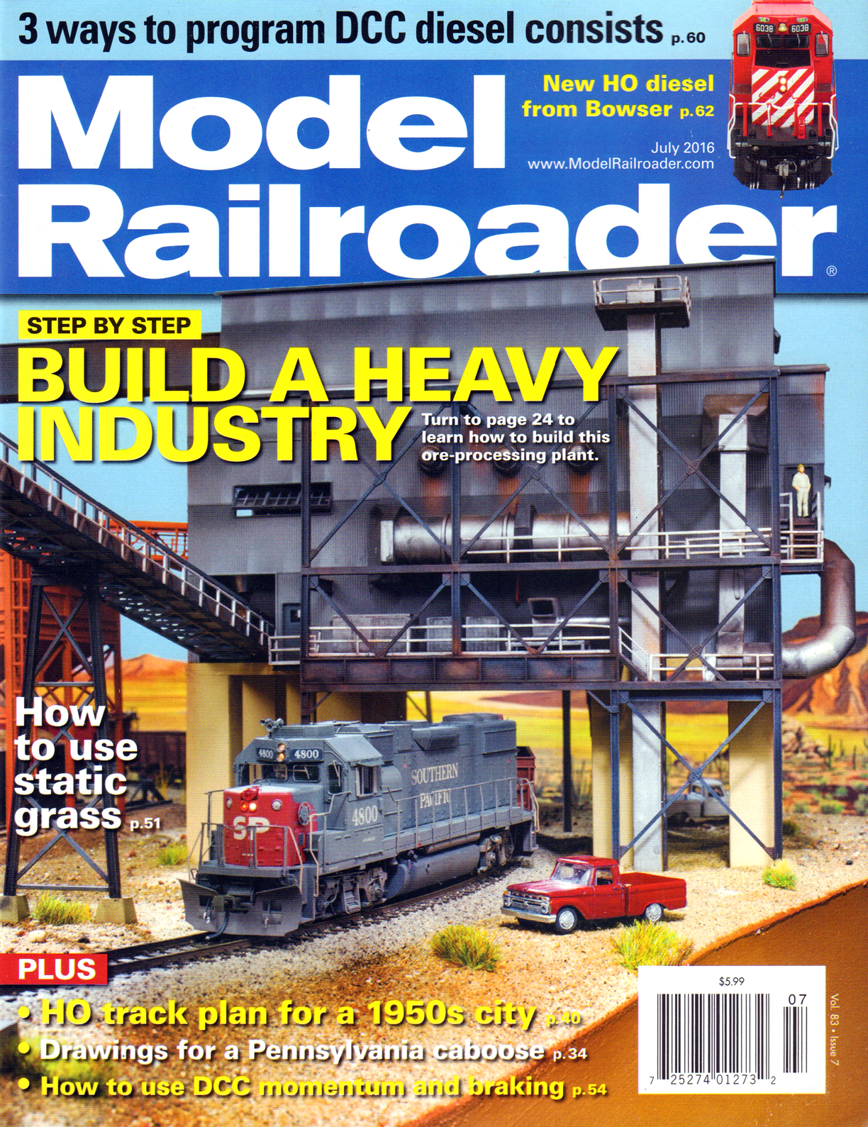 Model-Railroader July 01, 2016 Issue Cover