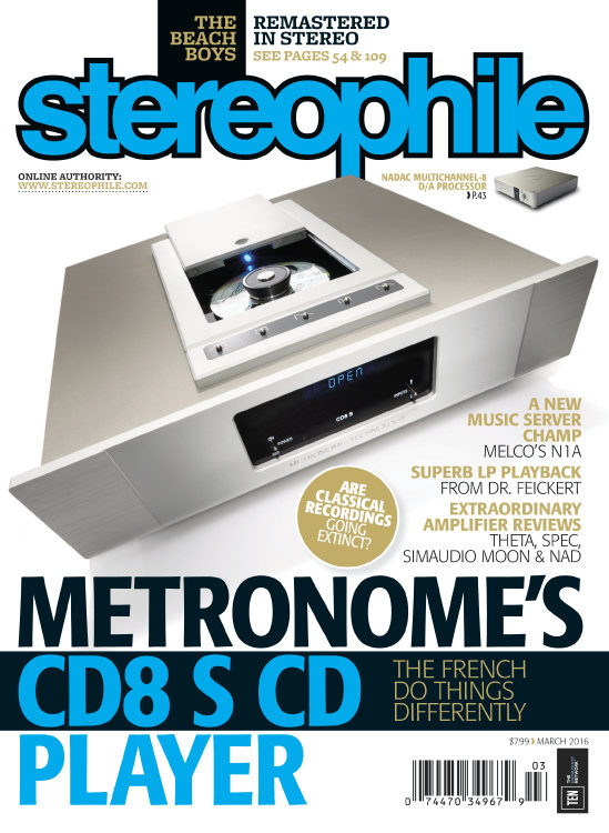 Stereophile March 01, 2016 Issue Cover