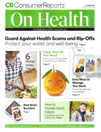 Consumer Reports On Health October 01, 2019 Issue Cover
