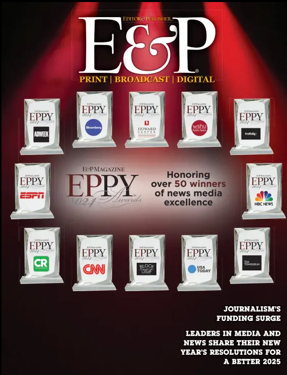 Editor-and-Publisher January 01, 2025 Issue Cover