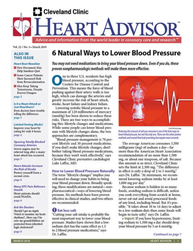 Heart Advisor March 01, 2019 Issue Cover
