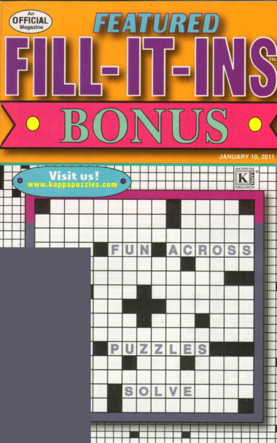Featured Fill It Ins Bonus January 01, 2011 Issue Cover