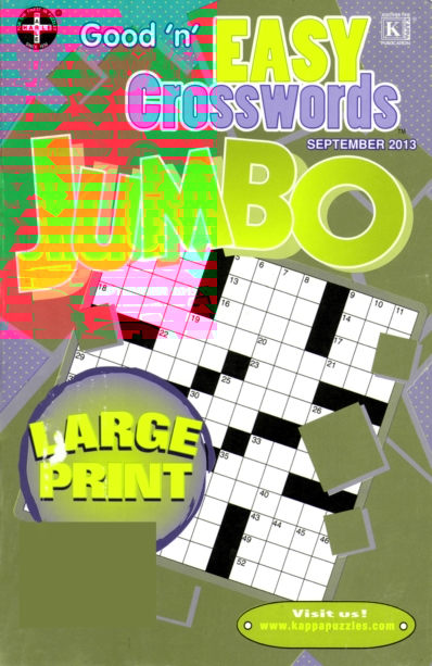 Good N Easy Crosswords Jumbo September 01, 2013 Issue Cover