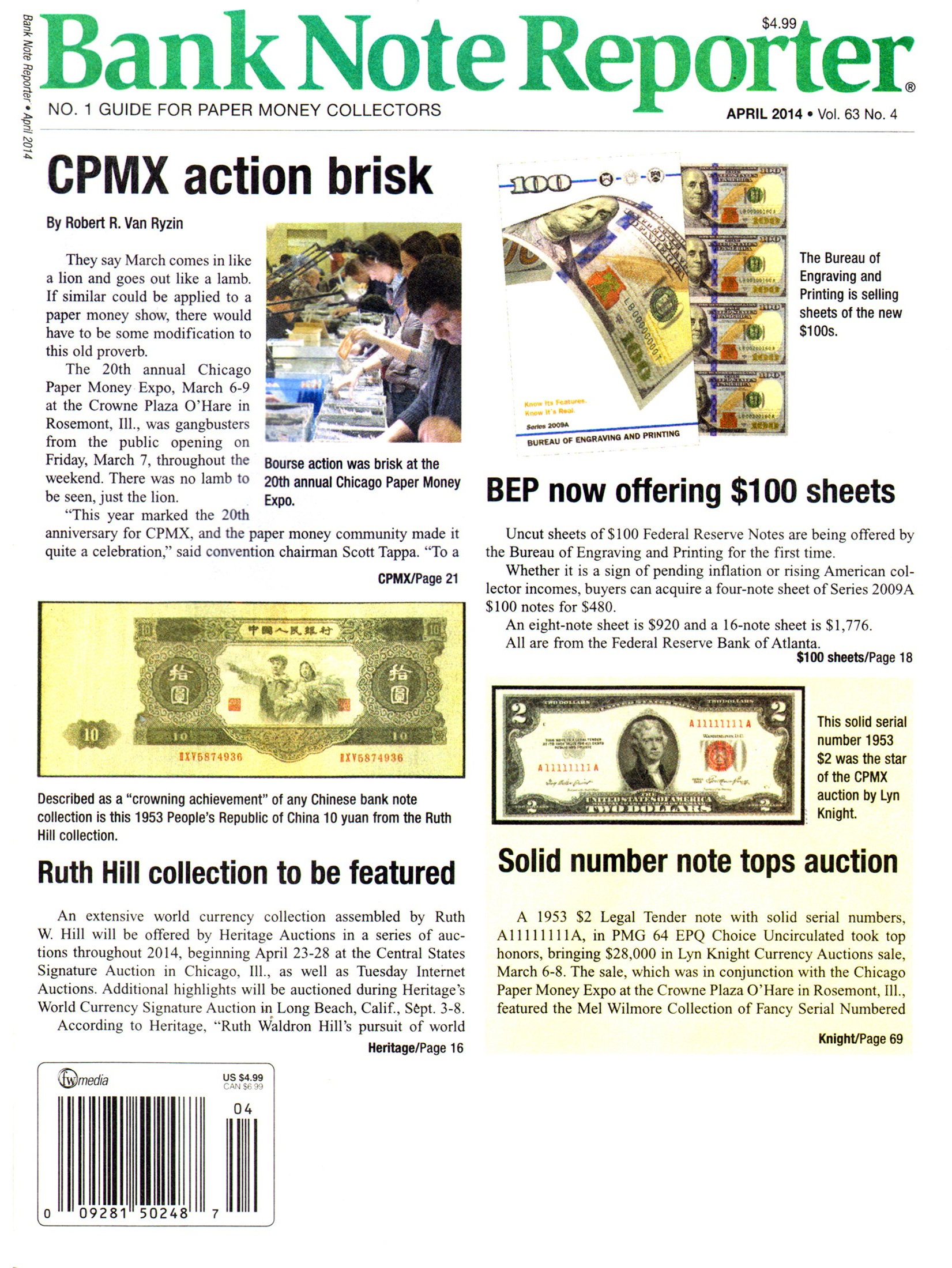 Bank-Note-Reporter April 01, 2014 Issue Cover