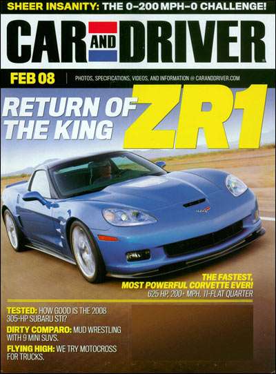 Car-And-Driver February 01, 2008 Issue Cover