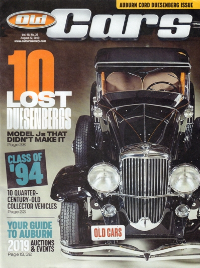 Old Cars August 22, 2019 Issue Cover