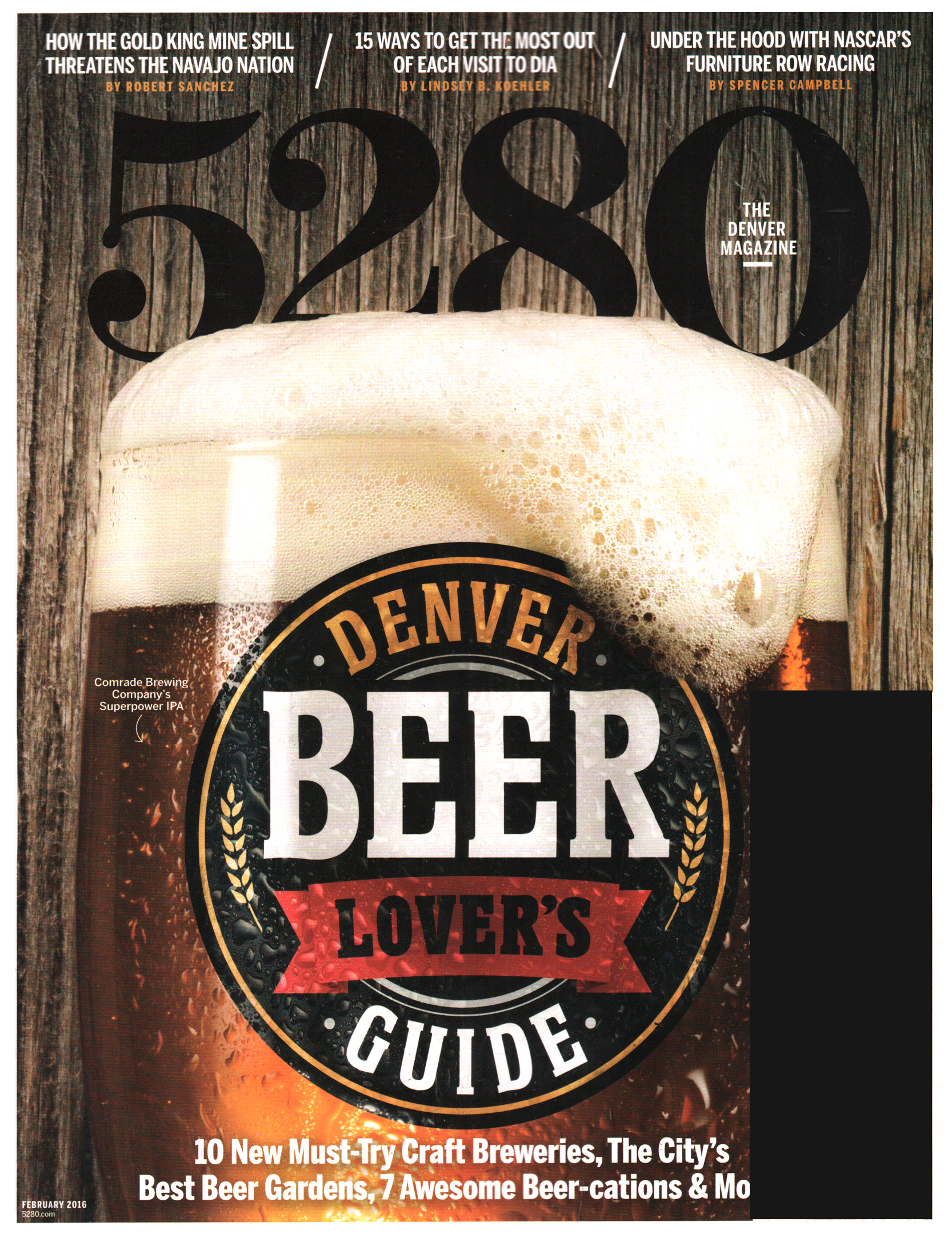 5280-Magazine February 01, 2016 Issue Cover