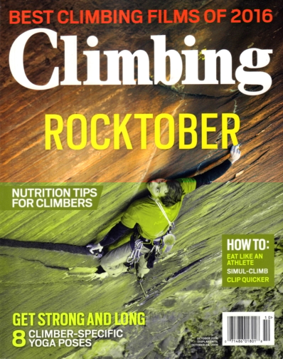 Climbing Magazine October 01, 2016 Issue Cover