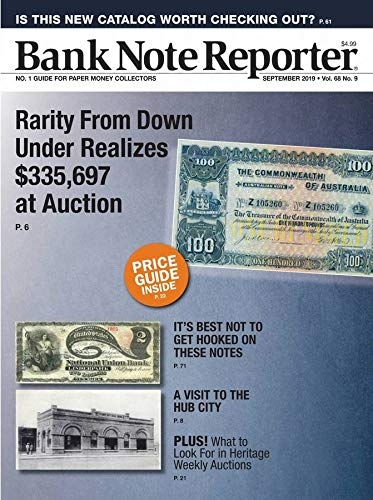 Bank Note Reporter September 01, 2019 Issue Cover