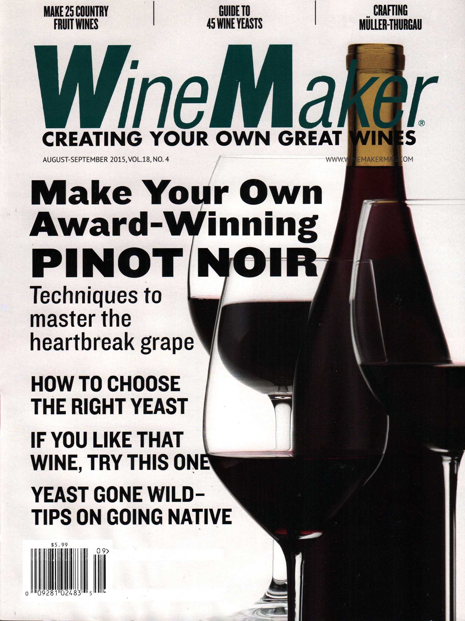 winemaker August 01, 2015 Issue Cover