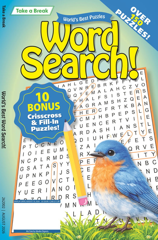 Take a Break Word Search August 01, 2026 Issue Cover