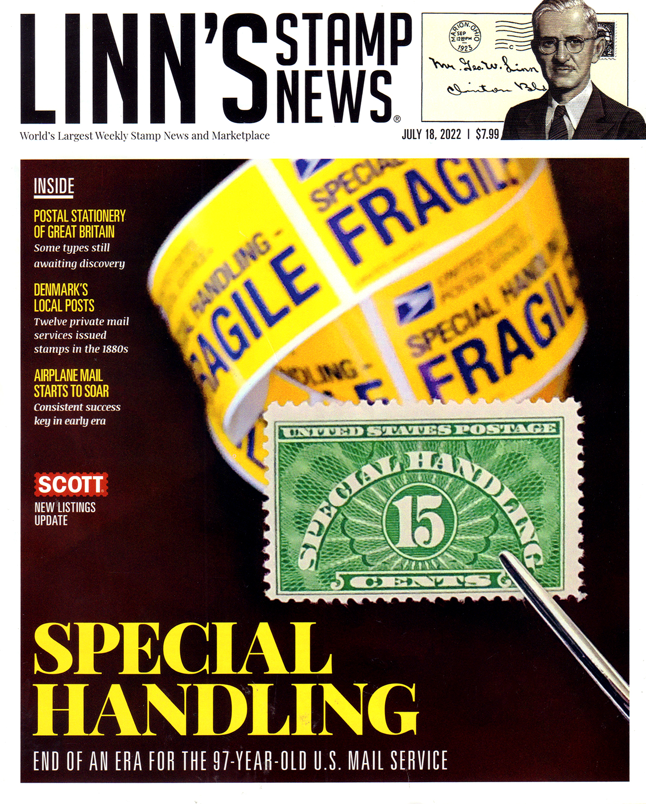 Linns-Stamp-News-Weekly July 18, 2022 Issue Cover