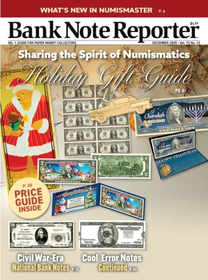 Bank Note Reporter December 01, 2025 Issue Cover