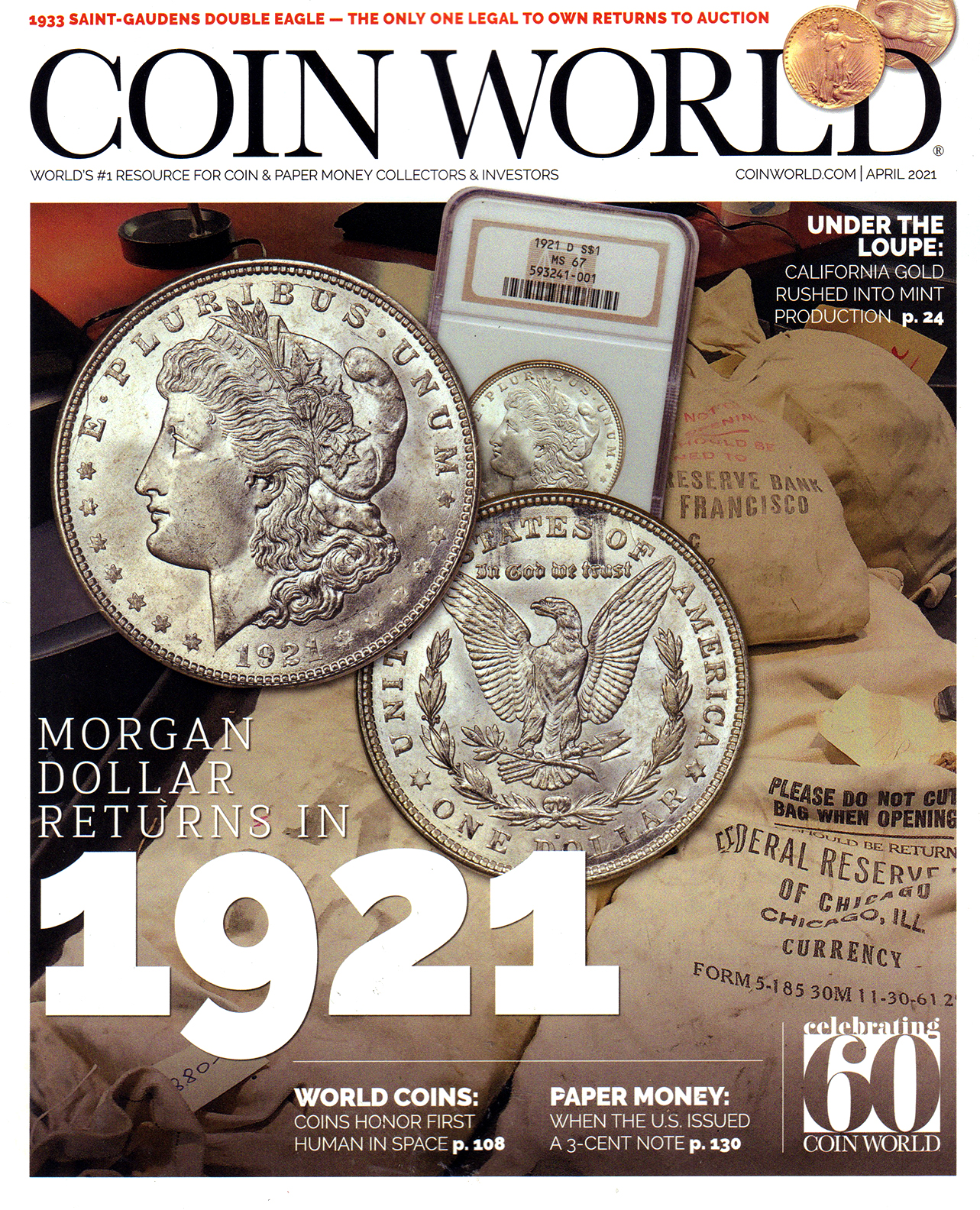 Coin-World-Weekly April 01, 2021 Issue Cover