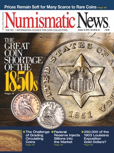 Numismatic News October 15, 2019 Issue Cover