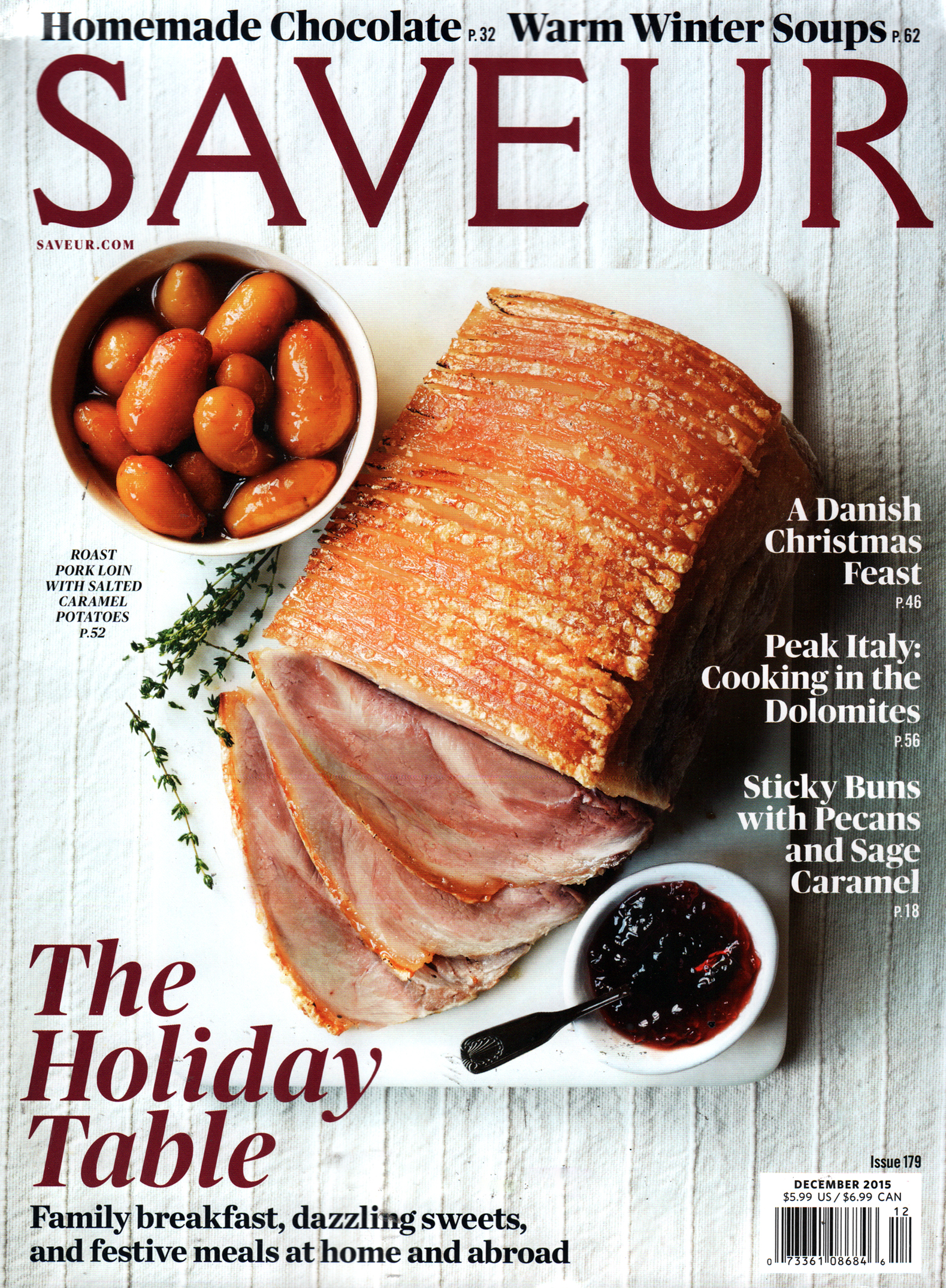 Saveur December 01, 2015 Issue Cover