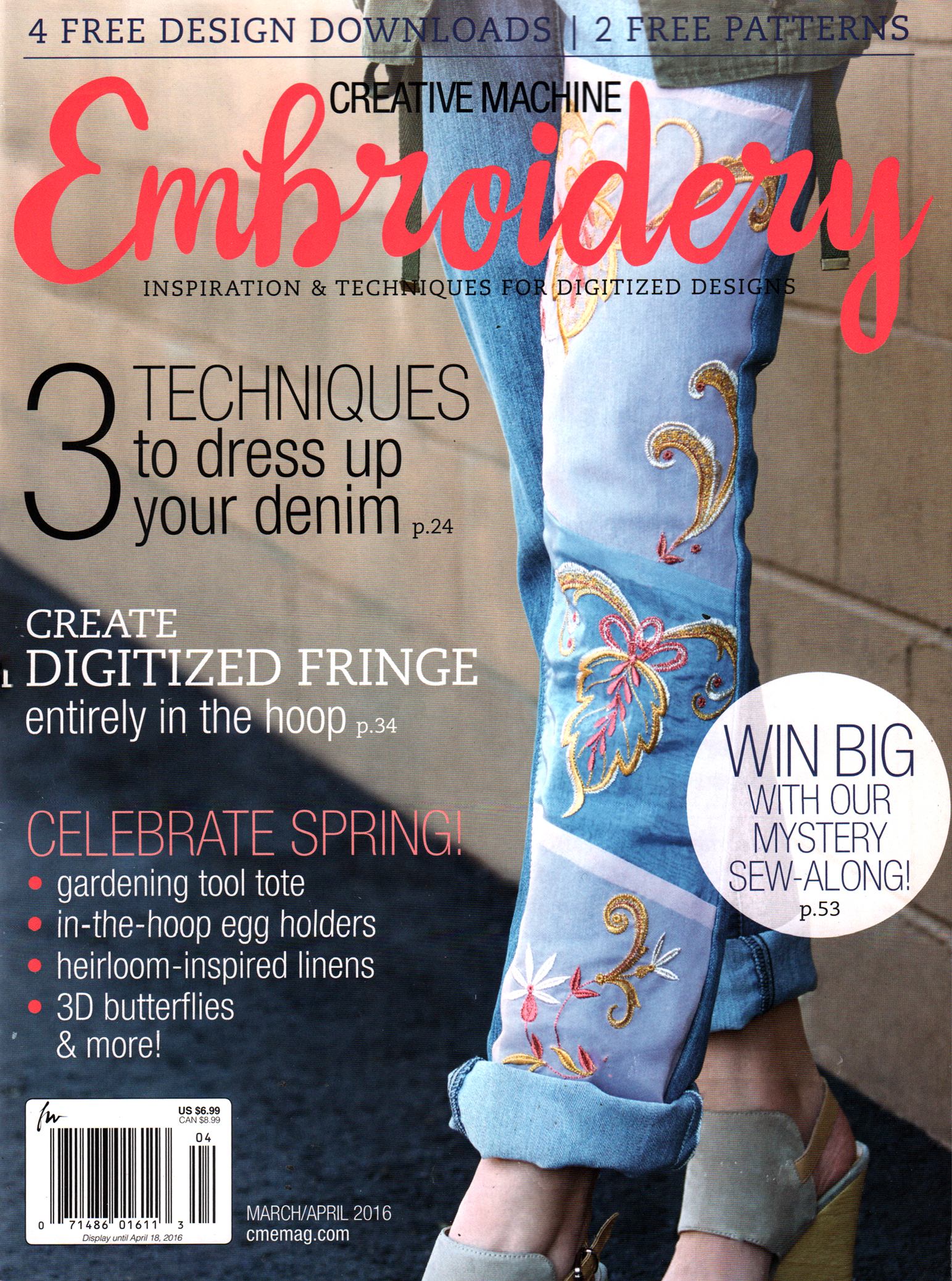 Creative-Machine-Embroidery March 01, 2016 Issue Cover