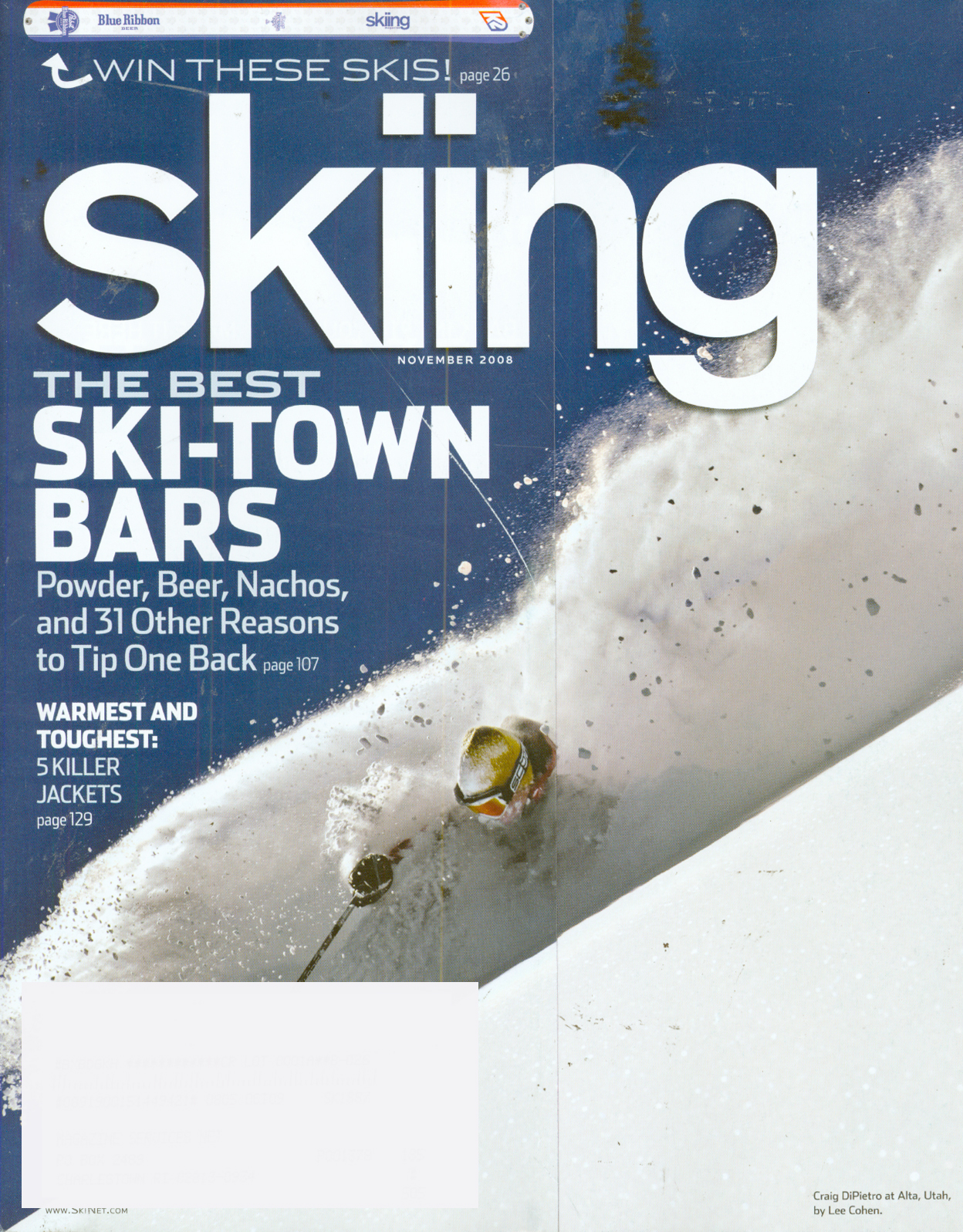 skiing November 01, 2008 Issue Cover
