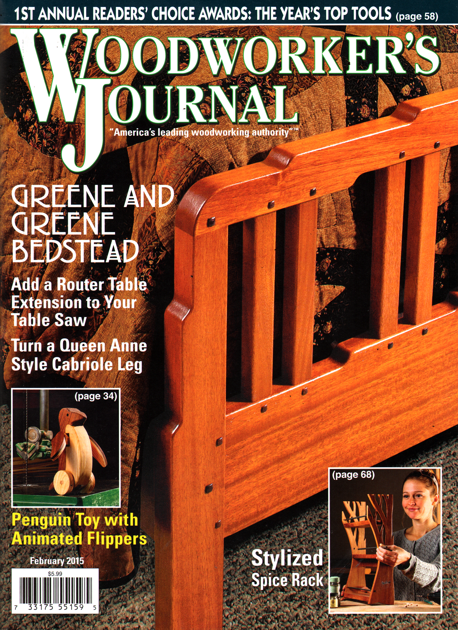 Woodworkers-Journal February 01, 2015 Issue Cover