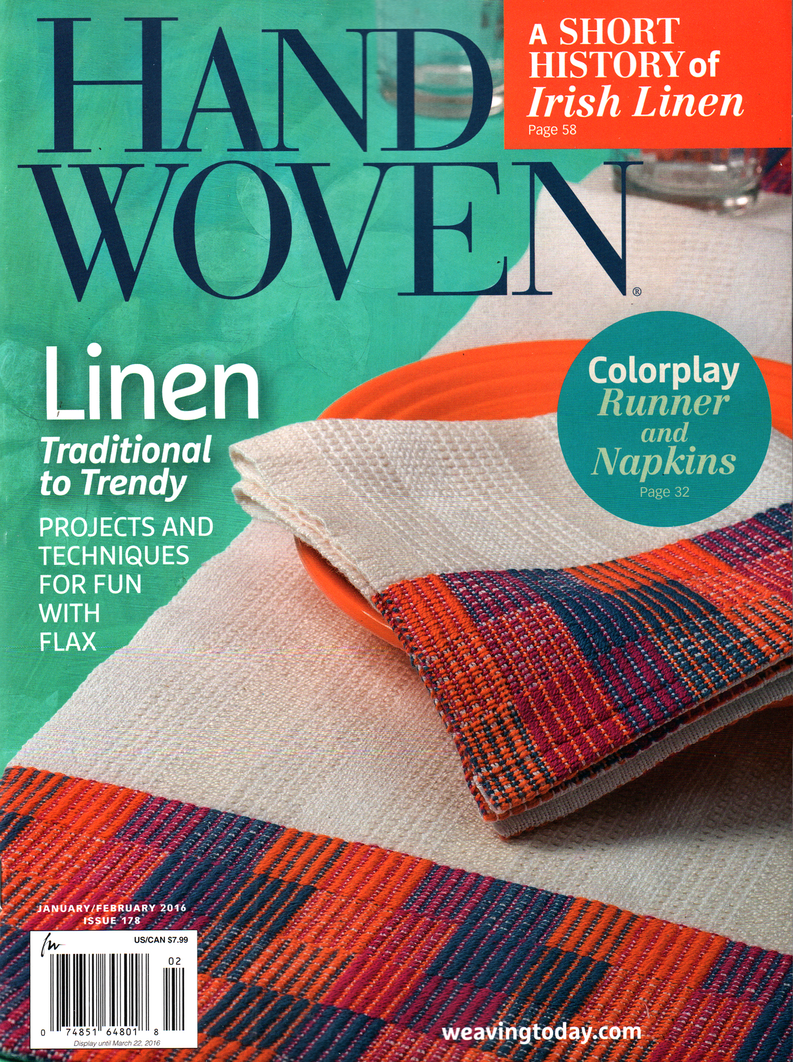 Handwoven January 01, 2016 Issue Cover