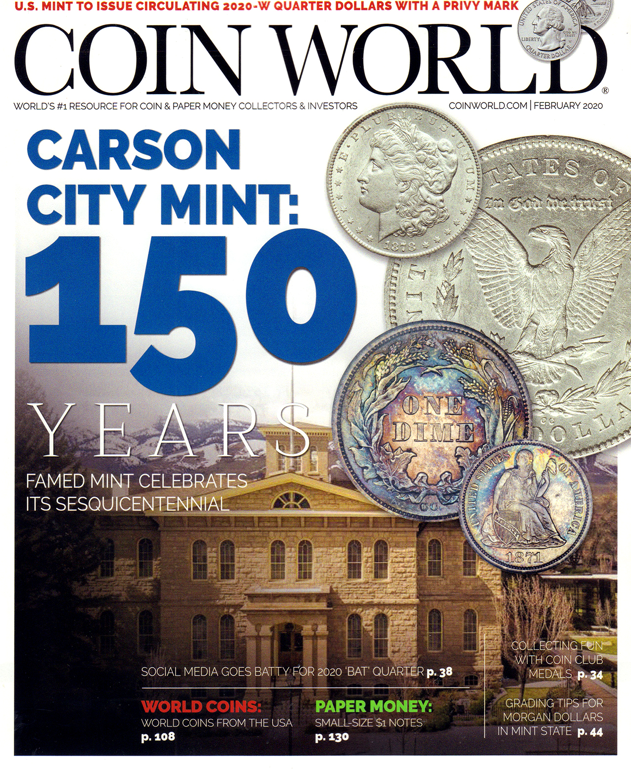 Coin-World-Monthly February 01, 2020 Issue Cover