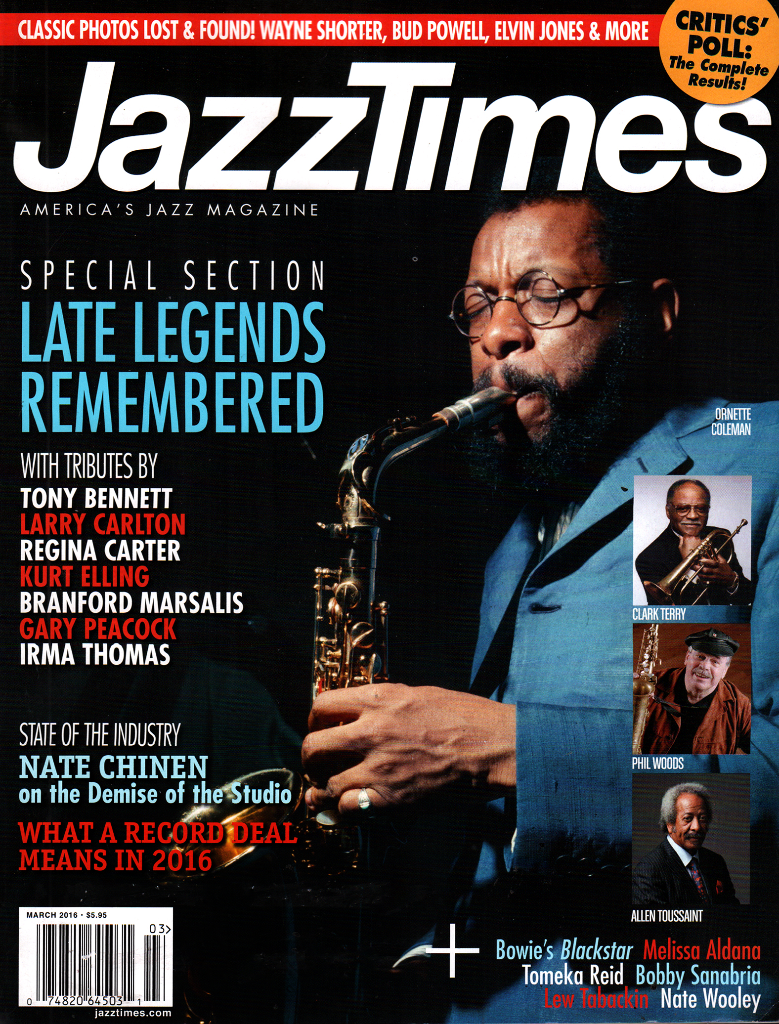 JazzTimes March 01, 2016 Issue Cover
