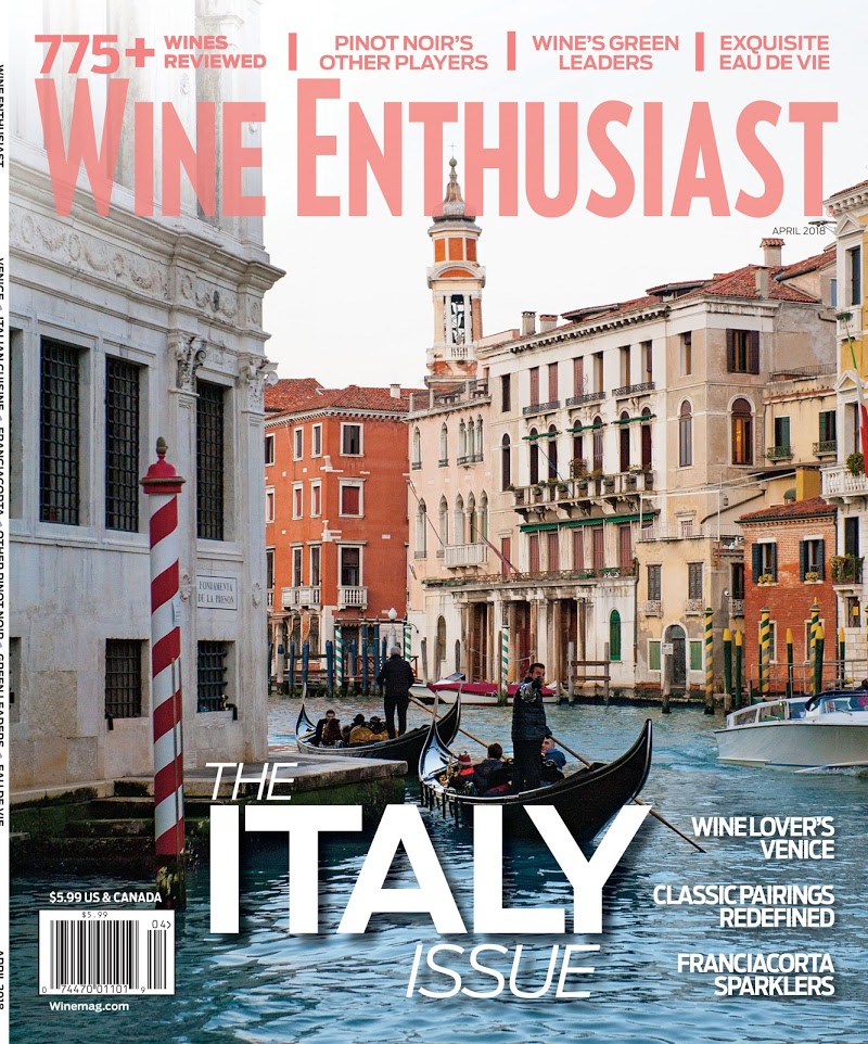 Wine-Enthusiast April 01, 2018 Issue Cover