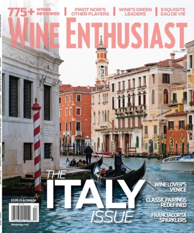 Wine Enthusiast April 01, 2018 Issue Cover