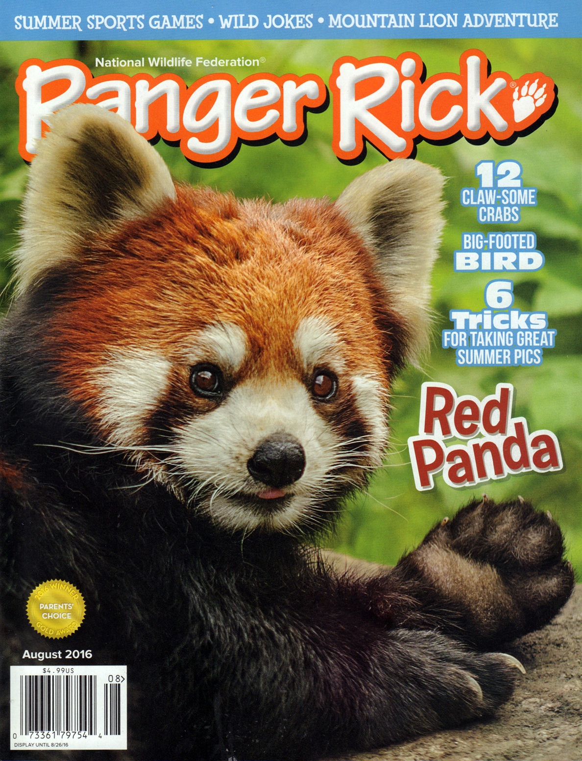 Ranger-Rick August 01, 2016 Issue Cover
