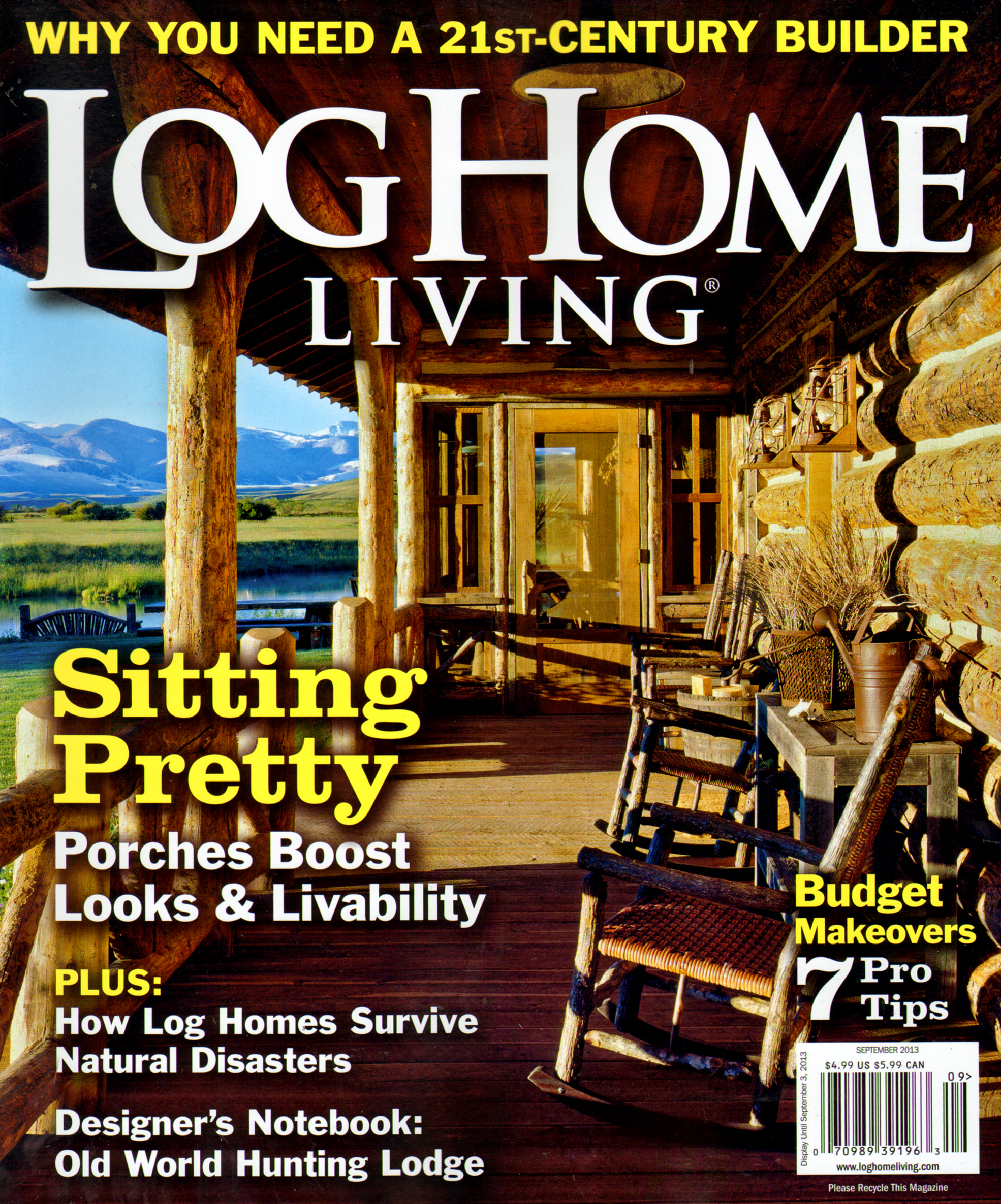 Log-and-Timber-Home-Living September 01, 2013 Issue Cover