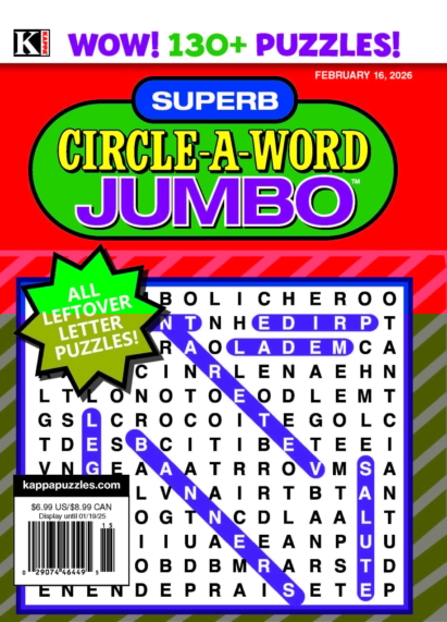 Superb Circle A Word Jumbo February 16, 2026 Issue Cover