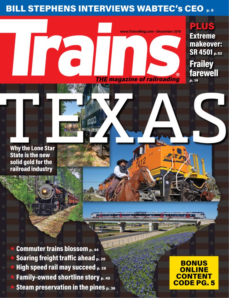Trains December 01, 2019 Issue Cover