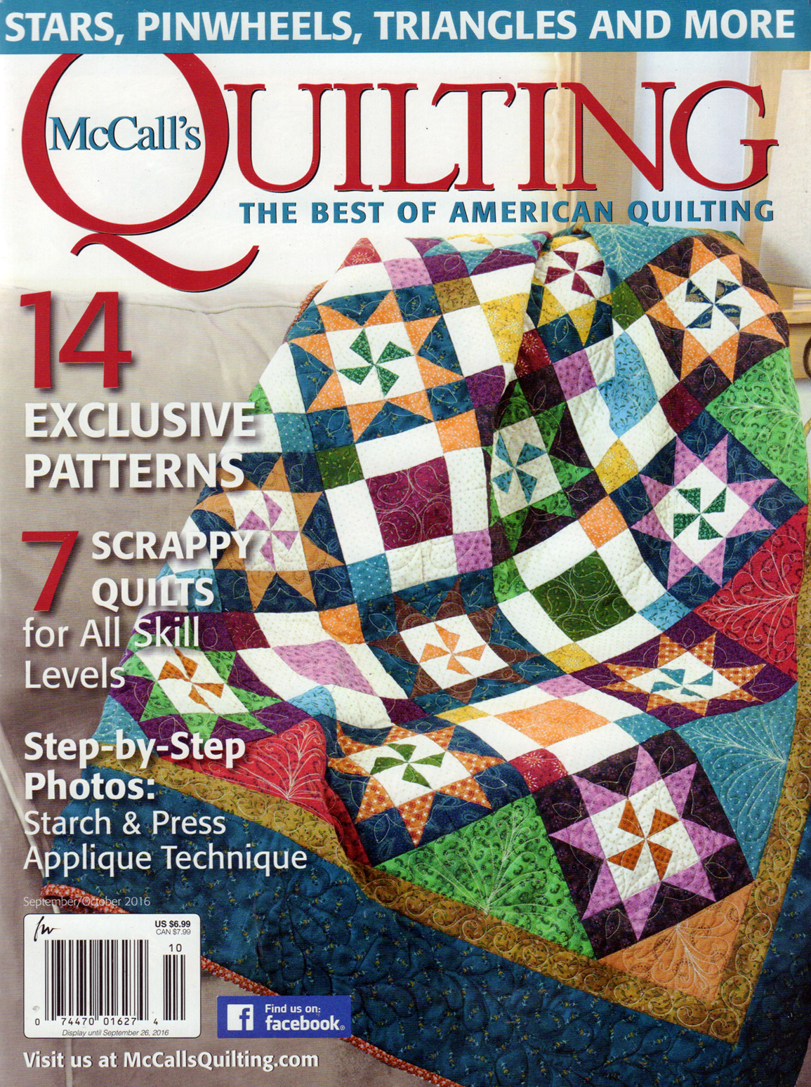 mccalls-quilting September 01, 2016 Issue Cover