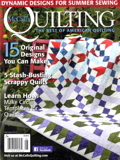 McCall's Quilting July 01, 2016 Issue Cover