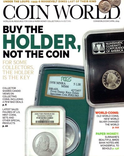 Coin World Monthly April 01, 2019 Issue Cover
