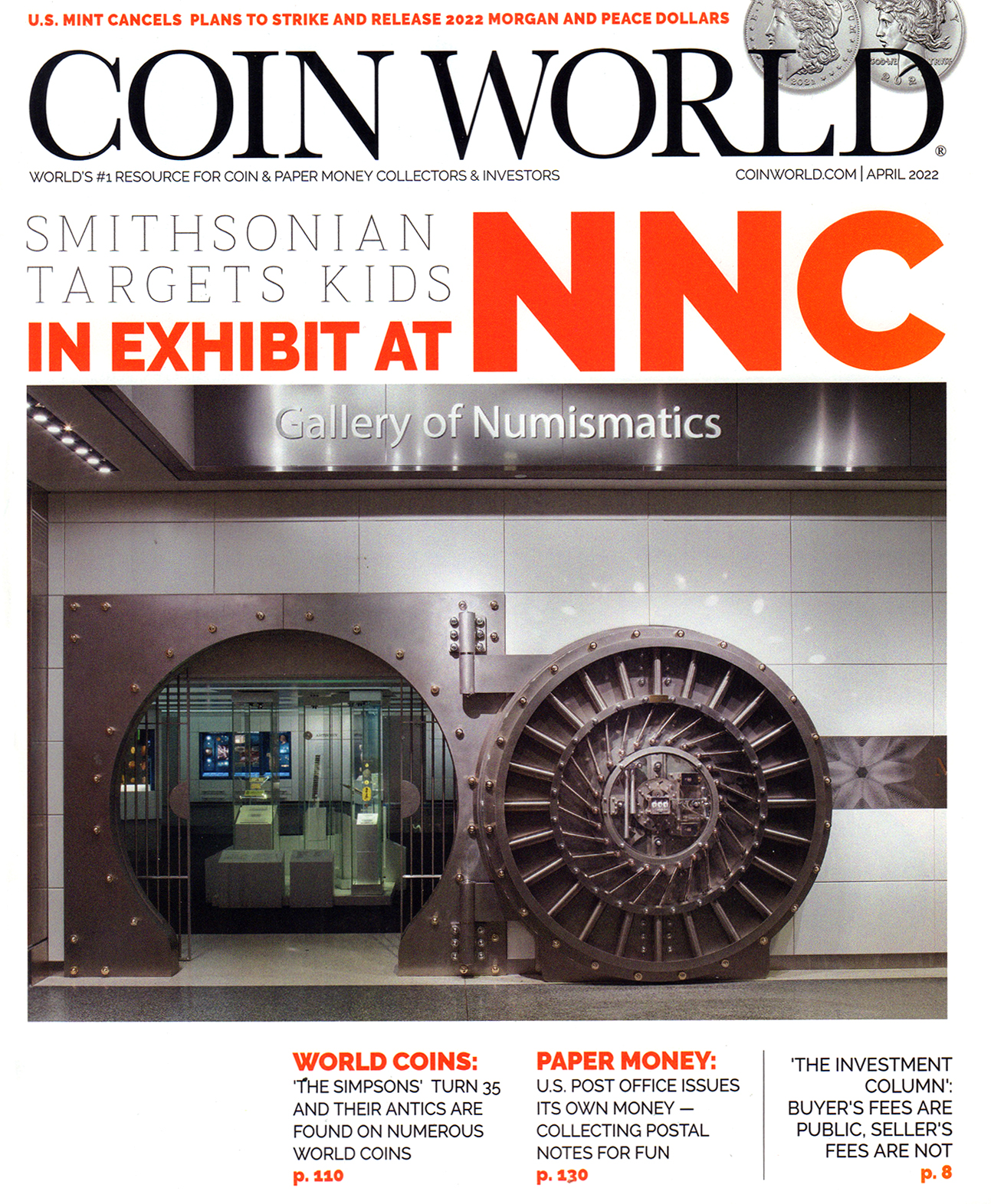 Coin-World-Monthly April 01, 2022 Issue Cover