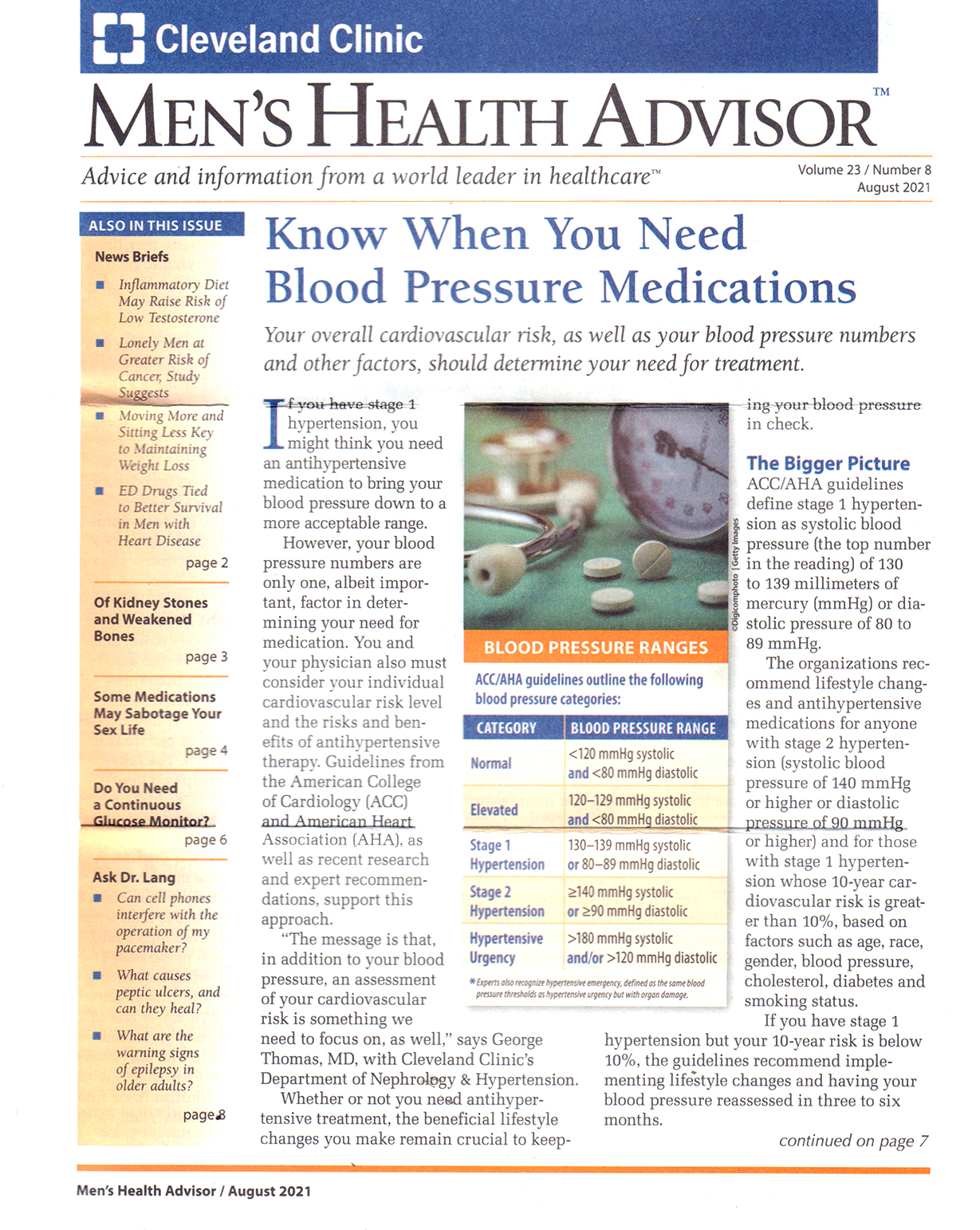 Mens-Health-Advisor August 01, 2021 Issue Cover